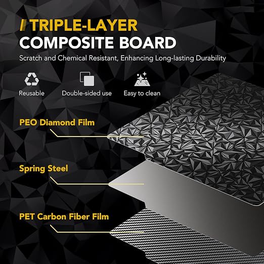 3D Printer Build Plate for Bambu Lab X2D P2S X1 X1C X1E P1P P1S A1, 3D Printer - Image 3