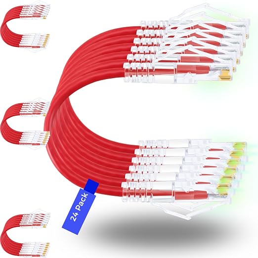 Rapink Patch Cables Cat6/ Cat6a 10ft Slim, Cat6a Ethernet Patch Cable 10G by Rapink