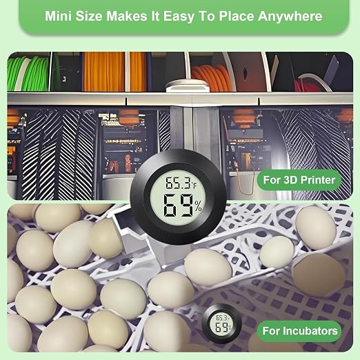 4-Pack Mini Hygrometer Thermometer Indoor Outdoor Round Humidity Meter - Image 5