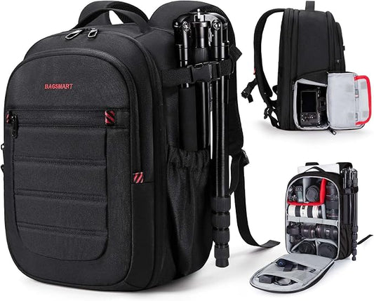 BAGSMART Camera Bag for Photographers, Professional Camera Bag Fits up to 15.6" by BAGSMART