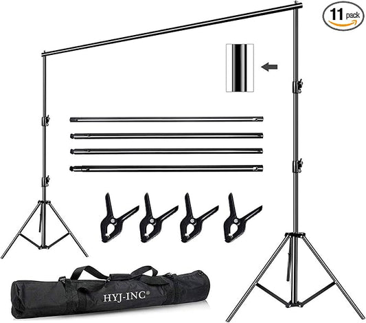 HYJ-INC 12ft x 10ft Photo Video Studio Heavy Duty Adjustable Photography Muslin by HYJ-INC