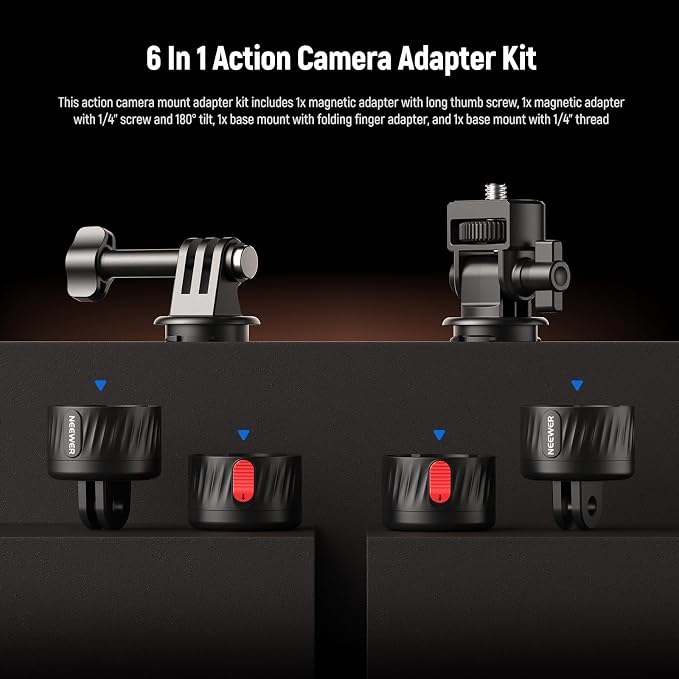 NEEWER Magnetic Action Camera Mount Kit, Compatible - Image 2