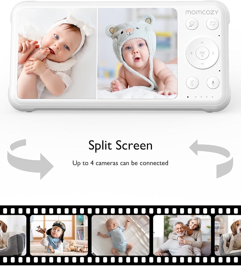 Momcozy Baby Monitor BM01 Add-on Camera Unit, 1080P HD Resolution, - Image 3