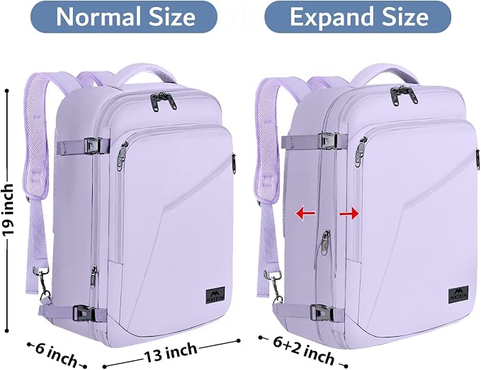 MATEIN Carry on Backpack for Women, 40L Heavy Duty Travel Backpack Airplane - Image 6