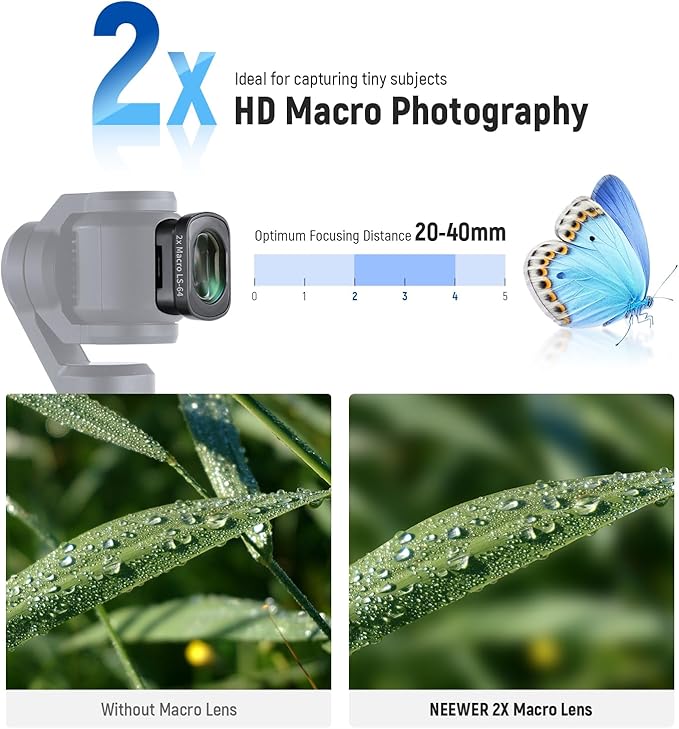 NEEWER Filter Set, Variable ND2-32, 1/4 Black Diffusion, 0.75x Wide Angle - Image 4