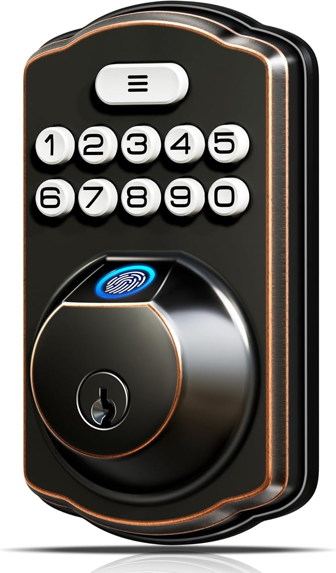 Veise KS02A Fingerprint Keyless Entry Door Lock, Auto Lock, Electronic Keypad by Veise