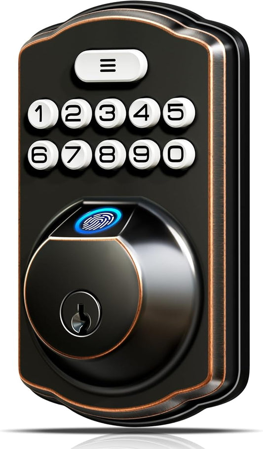 Veise KS02A Fingerprint Keyless Entry Door Lock, Auto Lock, Electronic Keypad by Veise