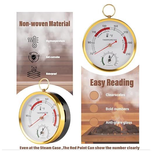 Andelov Sauna Thermometer and Hygrometer - Image 8
