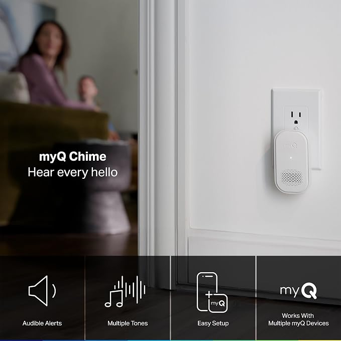 myQ Chime | Audible Alerts, Wi-Fi Enabled, Customizable Tones, Works - Image 3
