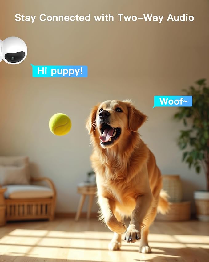 ARENTI 5G 4MP Pet Camera 2 Pack, No Subscription Indoor Security Camera - Image 5