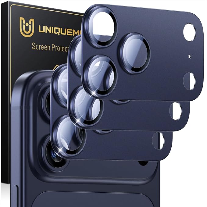 UniqueMe for 3 Pack iPhone 17 Pro Camera Lens Protector by UniqueMe