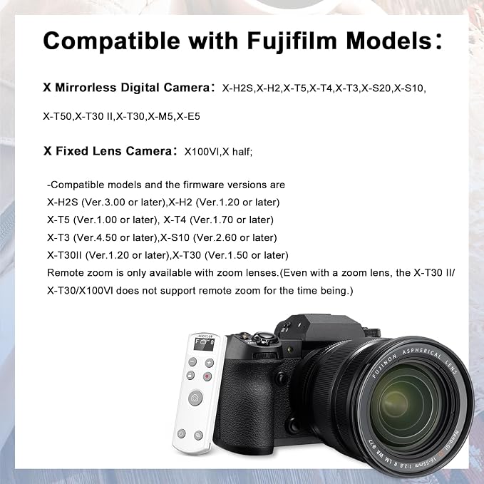 for Fujifilm Rechargeable Camera Remote Control Wireless Shutter Release - Image 2