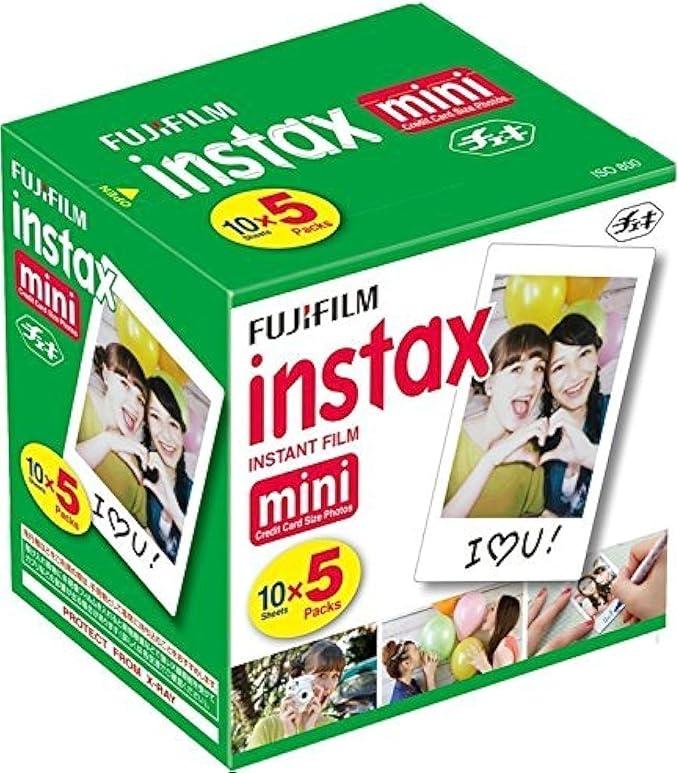 Fujifilm Instax Mini Instant Film, 10 Sheets x 5 Packs by FUJIFILM