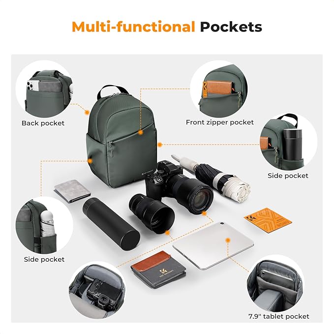 K&F CONCEPT Small Camera Bag for Photographer, Camera Sling Crossbody bag for - Image 3