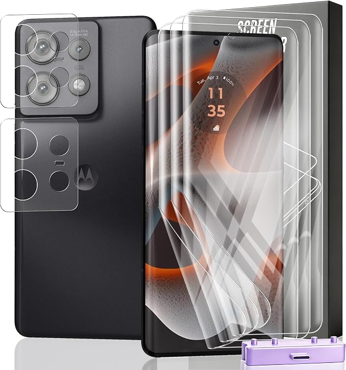 3+2 Pack Screen Protector for Motorola Edge 50 Pro Flexible TPU Film by Unknown