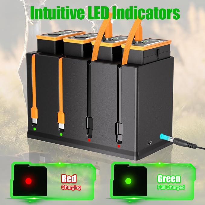 JYJZPB 4-Slot Battery Charging Station Compatible - Image 6