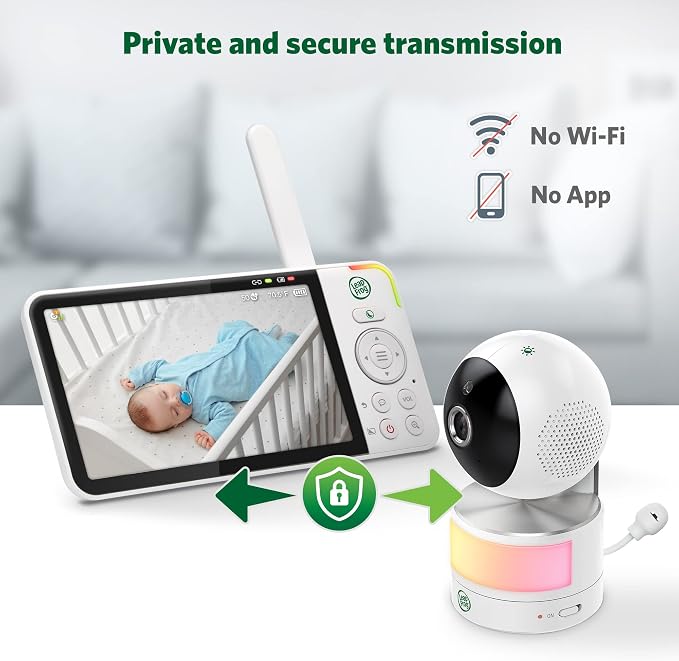 LeapFrog LF915-2HD Baby Monitor, 2 Cameras, 5” 720p Screen, 360° Pan-Tilt-Zoom - Image 7