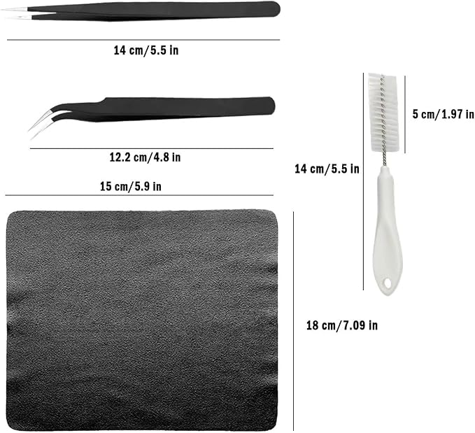 Computer Cleaning Kit, 19 in 1 Multi-Purpose Brushes Anti Static Brushes Clothes - Image 2