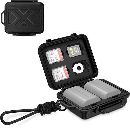 JJC Portable Camera Battery Memory Card Storage Case by JJC
