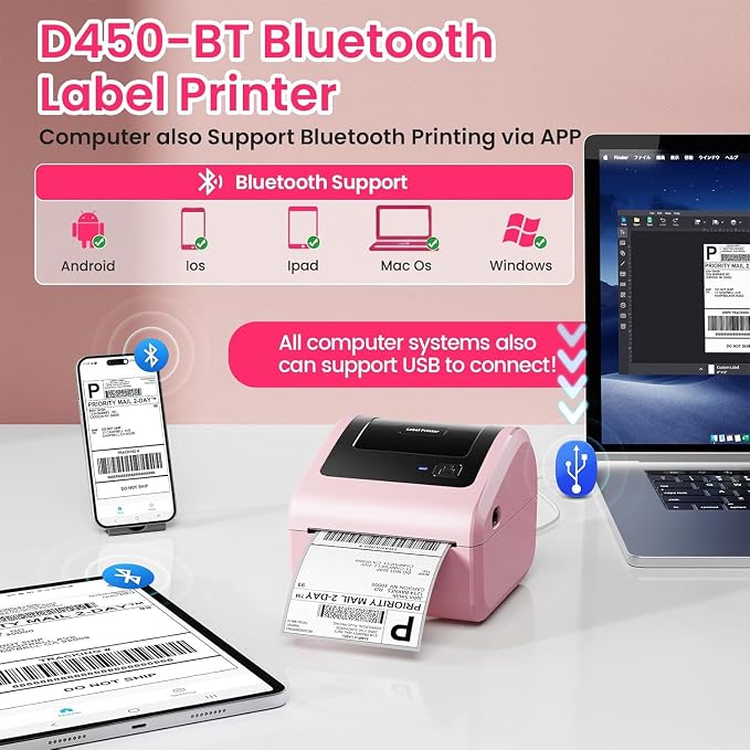 Bluetooth Thermal Label Printer 4x6 - Image 2