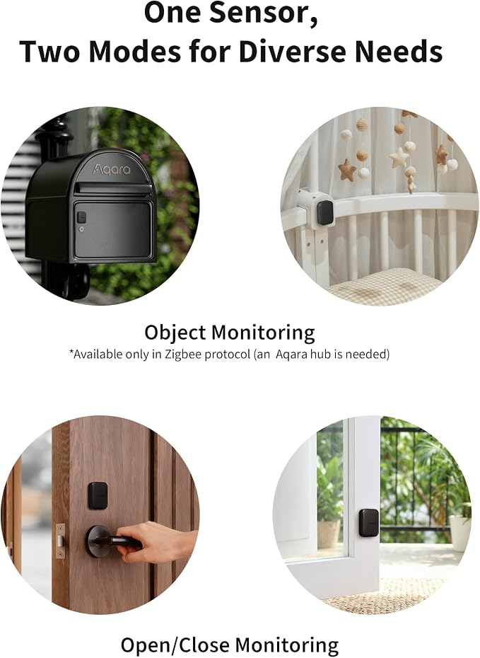 Aqara Multi-State Sensor P100, Thread/Zigbee Door and Window & Vibration Sensor - Image 2