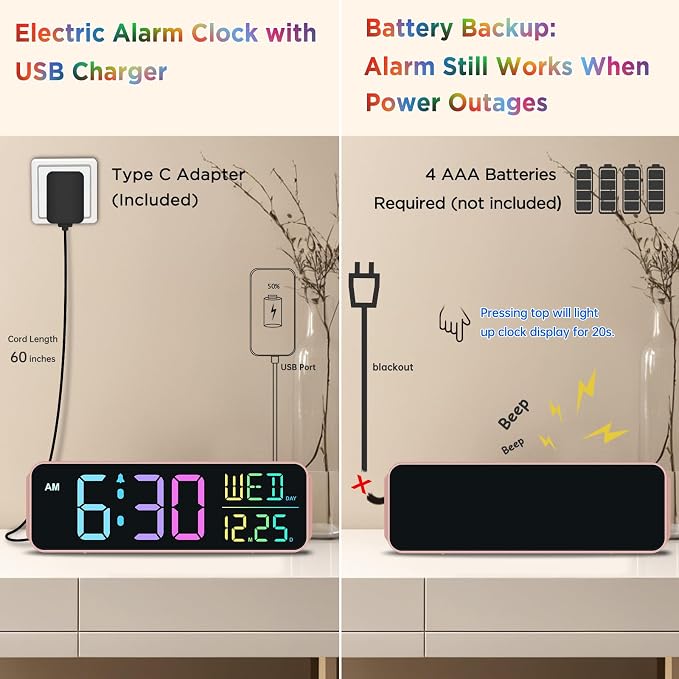 Peakeep Kids Digital Alarm Clock - Image 5