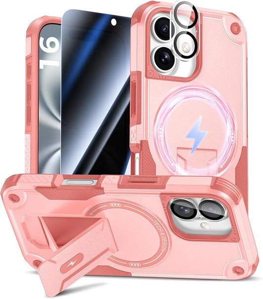 Goton for iPhone 16 Case with Privacy Tempered Glass Screen Protector & Camera by Goton
