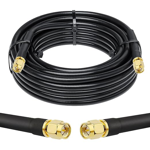 MOOKEERF KMR240 SMA Male to SMA Male Coaxial Cable 50 ohm Coax Ultra Low Loss by MOOKEERF