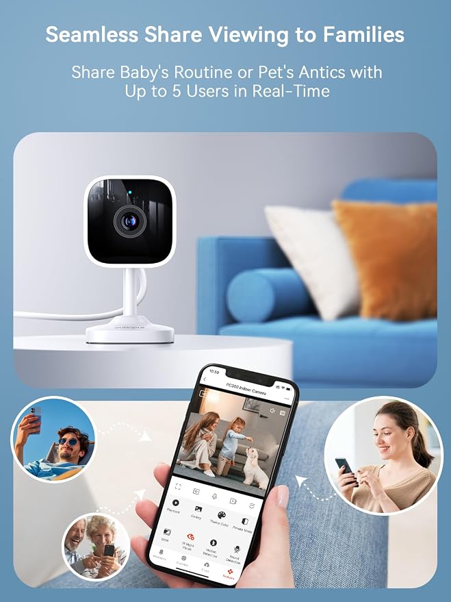 Outinput Indoor Security Camera, 2K WiFi Home Camera - Image 8