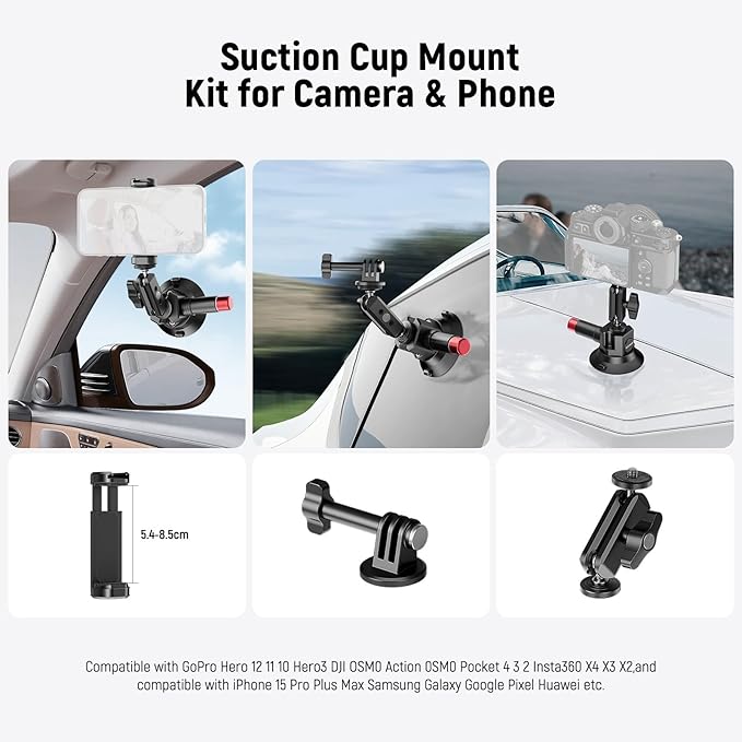 Neewer 3" Suction Cup Camera Mount Bracket - Image 2
