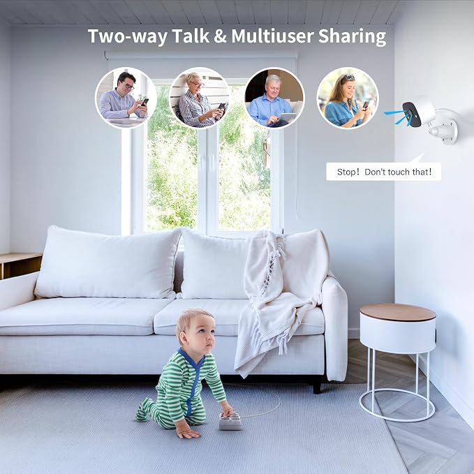 Jennov 2K WiFi Security Camera Indoor/Outdoor, Plug-in Home Surveillance Cam - Image 5