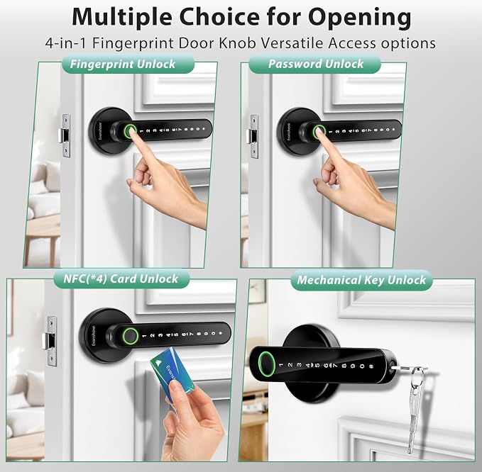 Fingerprint Door Lock Biometric Door Knob - Image 2