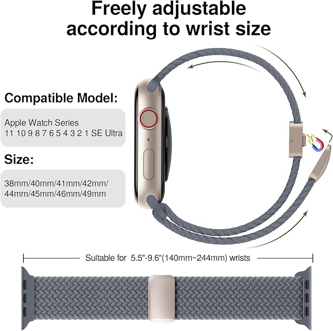 Braided Stretchy Band Compatible - Image 2