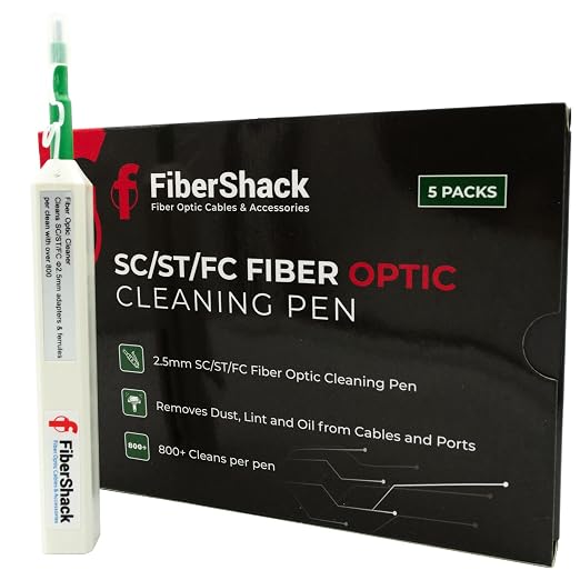 Fibershack - 2.5mm SC Fiber Cleaner Pen - 5 Pack - FC & ST Fiber Optic Cleaning - Image 5