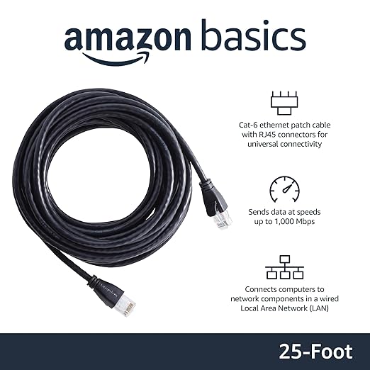 Amazon Basics RJ45 Cat-6 Ethernet Patch Network Cable, 1Gbps Transfer Speed - Image 2