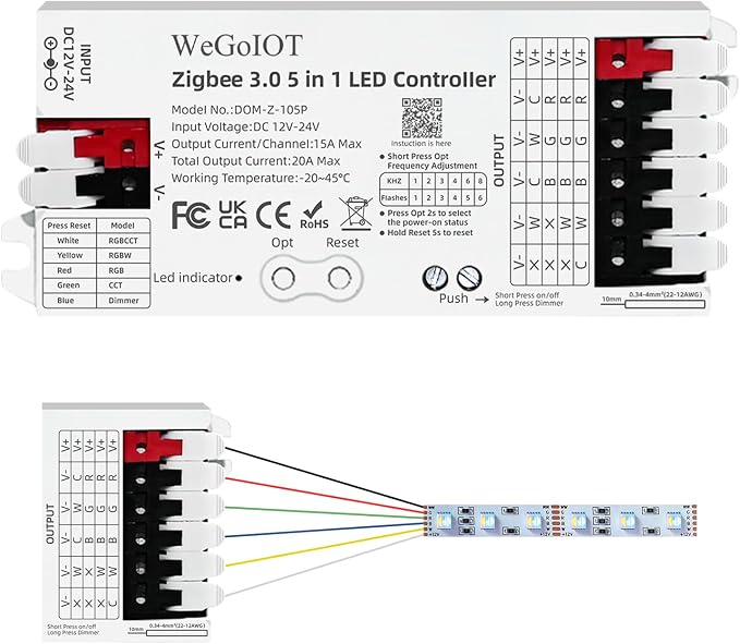 Zigbee 3.0 5-in-1 Smart LED Controllers, DIMMER WW/CW RGB RGBW RGBCCT Strips by WelcometoWeGoIOT