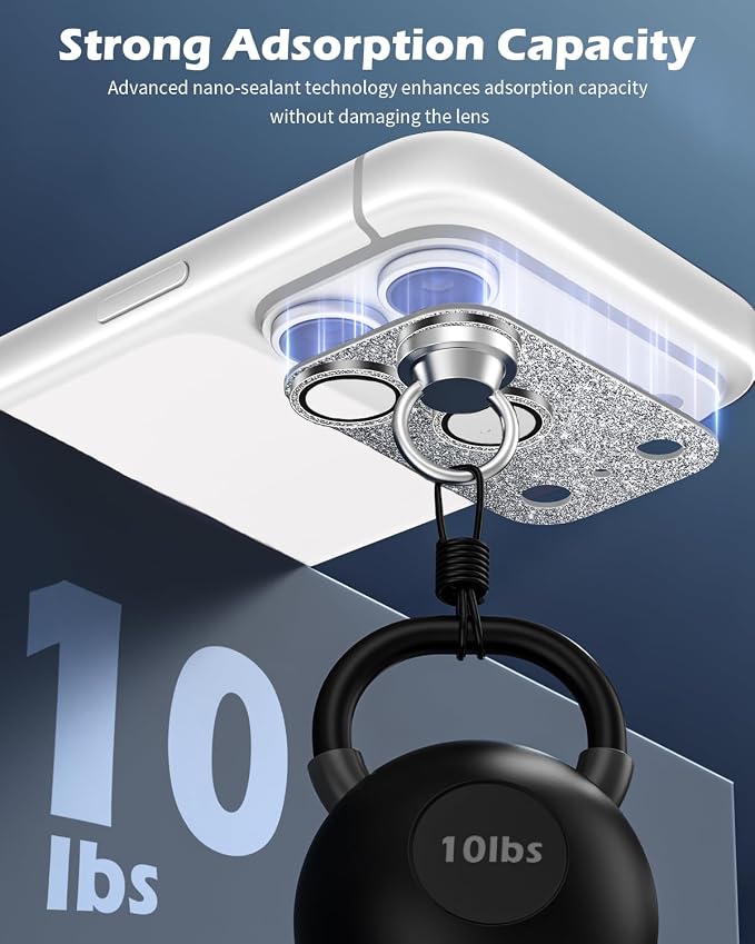 imluckies Compatible with iPhone 17 Pro Max Camera Lens Protector Bling - Image 6