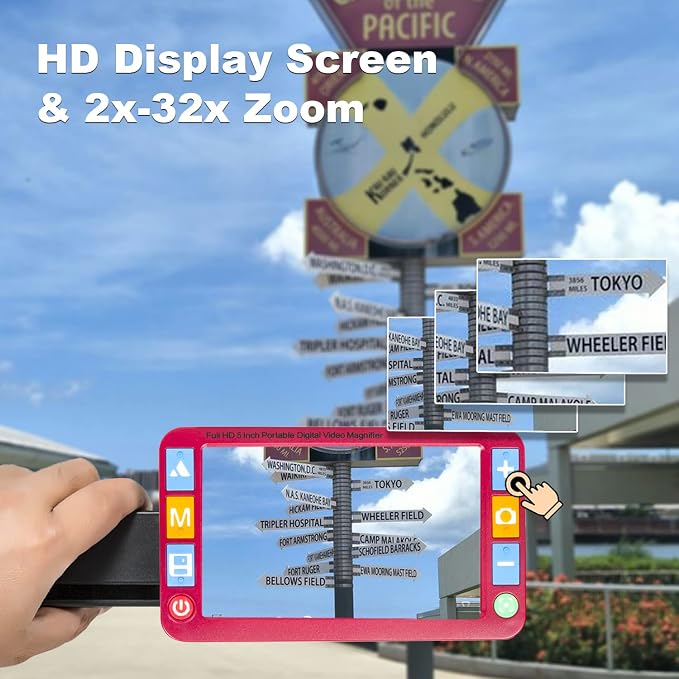 Portable Digital Video Magnifier, Electronic Reading Aid 5.0 Inch - Image 2