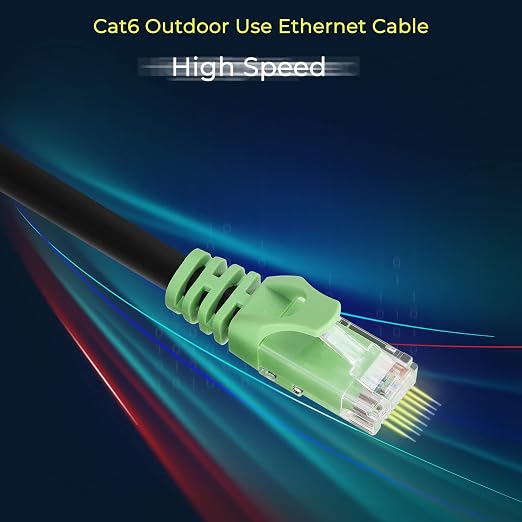 Rapink Cat6 Outdoor Ethernet Cable 200 ft, Ethernet Cable UV Resistant - Image 3