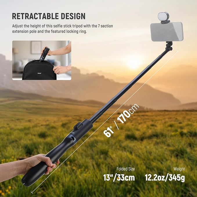 NEEWER Entry Level Version Selfie Stick Tripod - Image 4