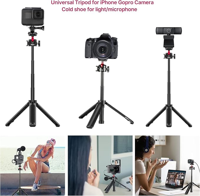 ULANZI MT-16 Extendable Mini Camera Tripod, 4 Levels Adjustment 360° Ball Head - Image 2