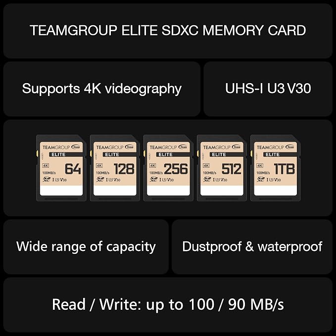 TEAMGROUP Elite 64GB UHS-I U3 V30 UHD Read Speed up to 100MB/s SDXC High Speed - Image 5
