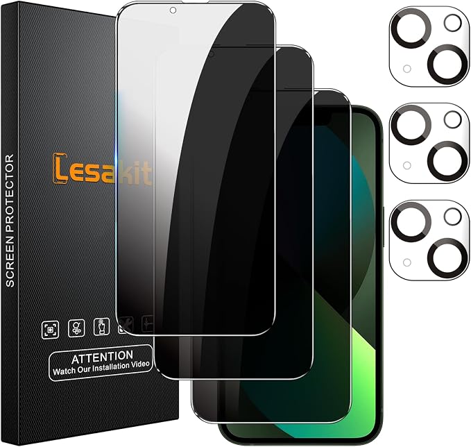 Lesakit 3+3 Pack Privacy Screen Protector by Lesakit