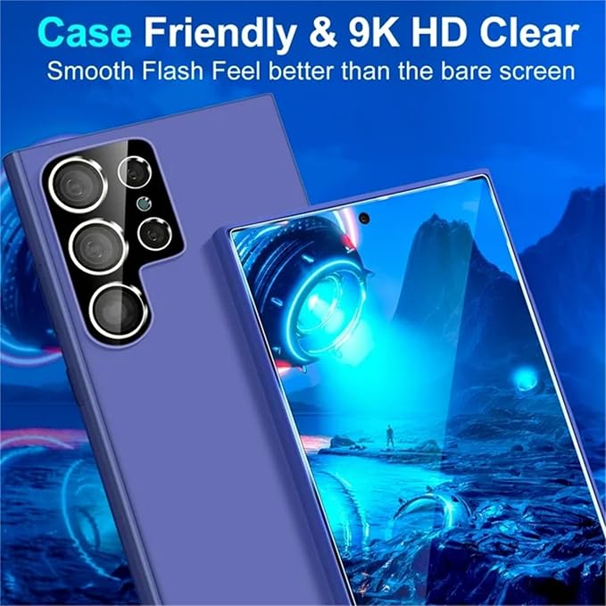 XDesign [2+2 Pack Galaxy S24 Ultra Screen Protector, 9H Tempered Glass Scratch - Image 5