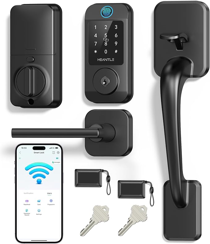 Wi-Fi Front Door Lock Set by Heantle