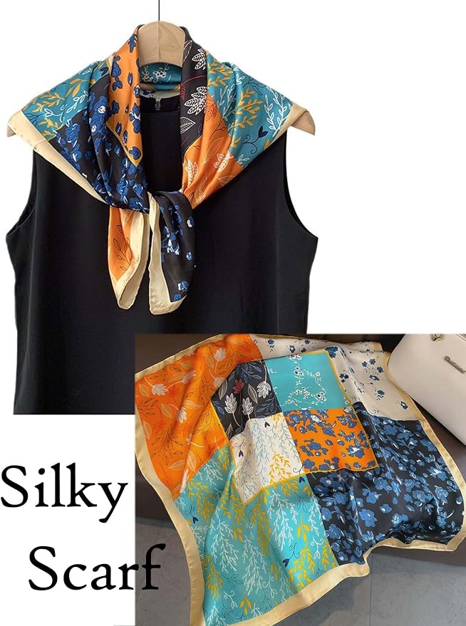 Silky Scarf for Women Lightweight Satin Bandanas Neck Hair Wrap For Sleeping - Image 6