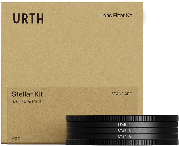 Urth 82mm 3-in-1 Star Lens Filter Kit — 4, 8 Point Starburst Effects by Urth