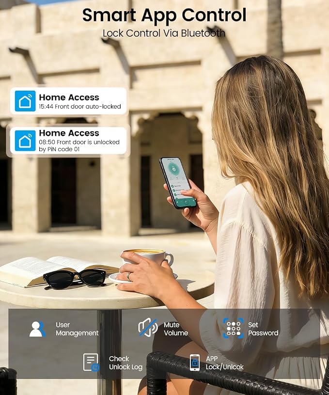 Smart Door Lock, Smart Keypad Door Knob - Image 5