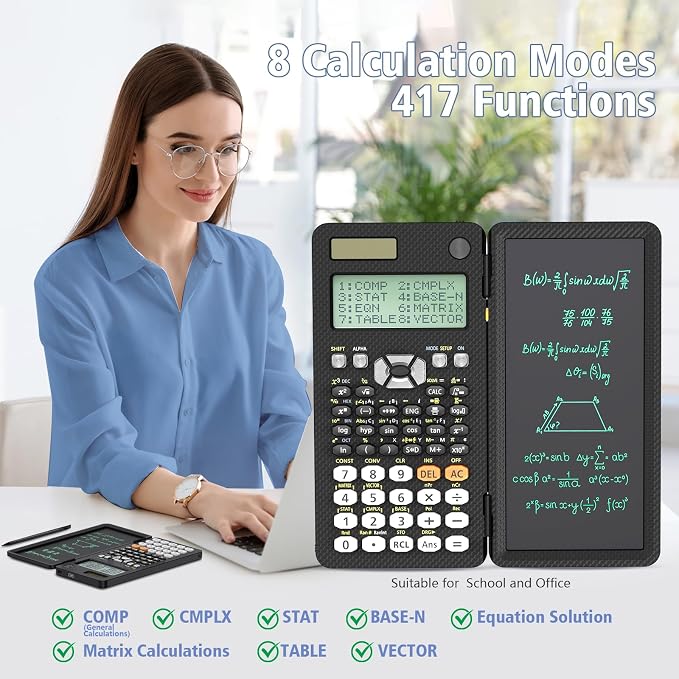 Rechargeable ROATEE 991ES MAX Scientific Calculators, CalcNote Multiview 4-Line - Image 4
