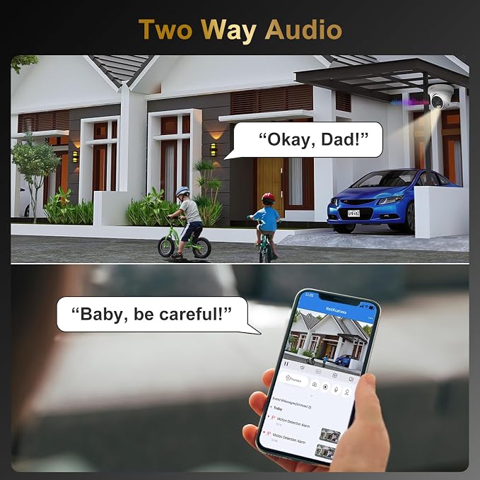 Anpviz UltraHD 4K IP Turret PoE Camera Outdoor, Two Way Audio Security Camera - Image 2